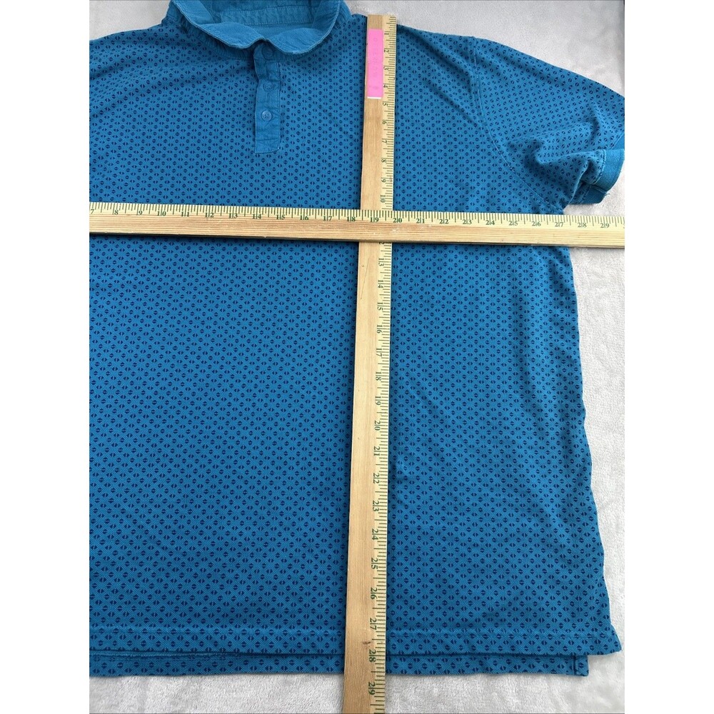 George Falls Creek Polo Shirt Men’s Lot 3XL Geometric Stripes Plaid Blue Golf - Picture 5 of 11